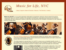 Tablet Screenshot of musicforlifenyc.org